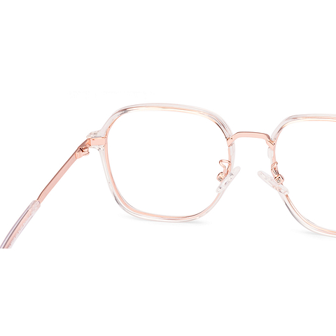 Lenskart Air Rose Gold Full Rim Geometric left side