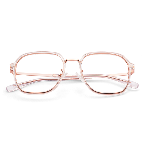 Lenskart Air Rose Gold Full Rim Geometric right side