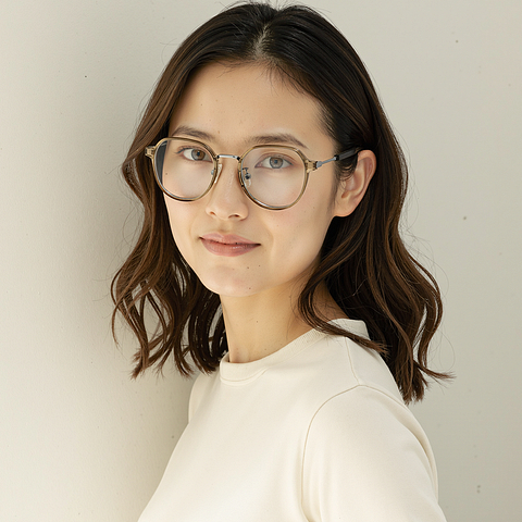 Lenskart Air Brown Transparent Full Rim Round right side