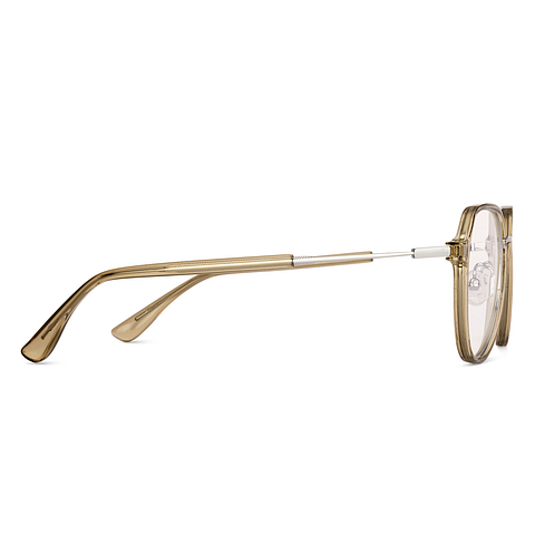 Lenskart Air Brown Transparent Full Rim Round left side