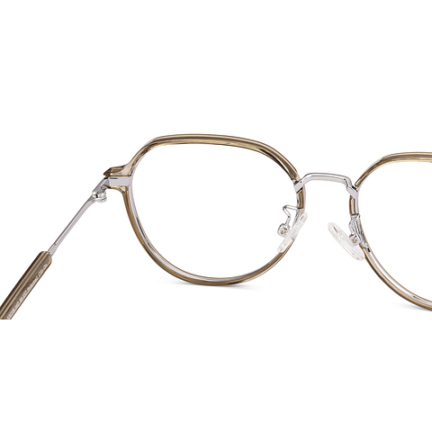 Lenskart Air Brown Transparent Full Rim Round left side