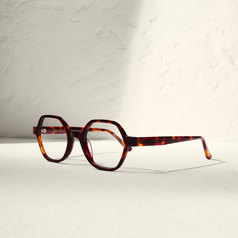 Le Petit Lunetier Light Brown Full Rim Geometric left side