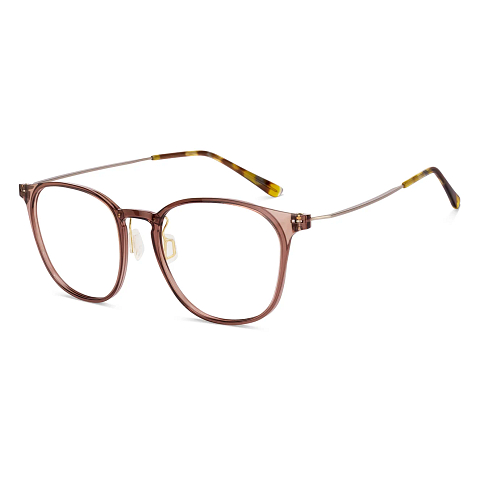 Lenskart Light Brown Full Rim Round left side