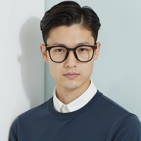 Lenskart Air Tortoise Full Rim Square left side