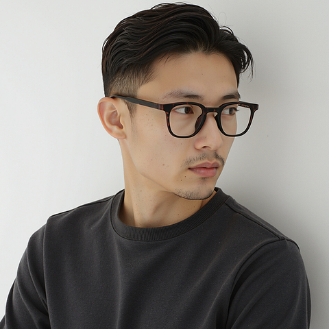 Lenskart Air Tortoise Full Rim Square right side