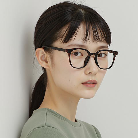 Lenskart Air Tortoise Full Rim Square left side