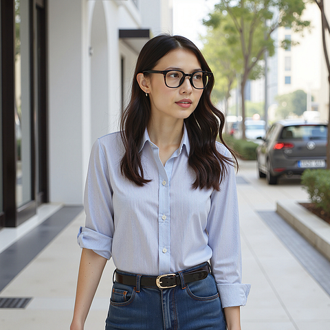 Lenskart Air Tortoise Full Rim Square right side