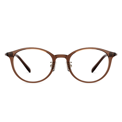 Lenskart Air Online Brown Transparent Full Rim Round left side