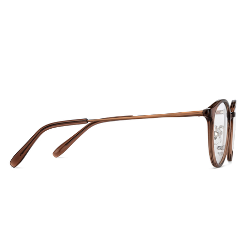 Lenskart Air Online Brown Transparent Full Rim Round left side