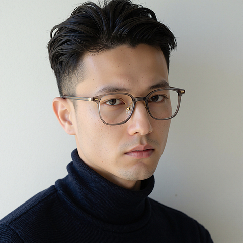 Lenskart Brown Transparent Full Rim Rectangle right side