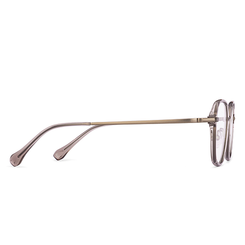 Lenskart Brown Transparent Full Rim Geometric left side