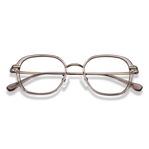 Lenskart Brown Transparent Full Rim Geometric left side