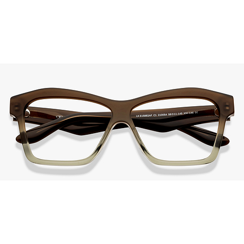 Lenskart Brown Transparent Full Rim Square left side