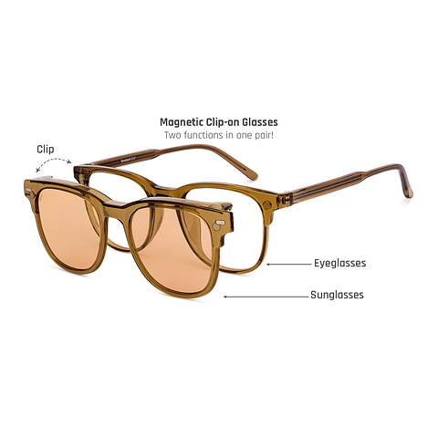 Lenskart Air Light Brown Full Rim Square left side