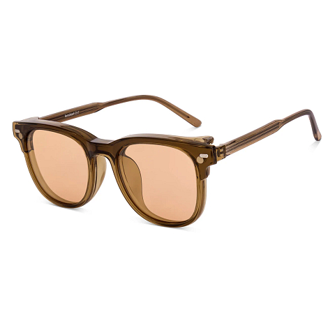 Lenskart Air Light Brown Full Rim Square left side