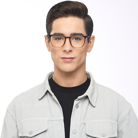 Lenskart Air Online Brown Transparent Full Rim Square right side Lenskart Air Online Brown Transparent Full Rim Square right side