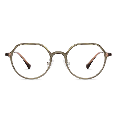 Lenskart Brown Transparent Full Rim Round right side