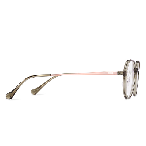 Lenskart Brown Transparent Full Rim Round left side