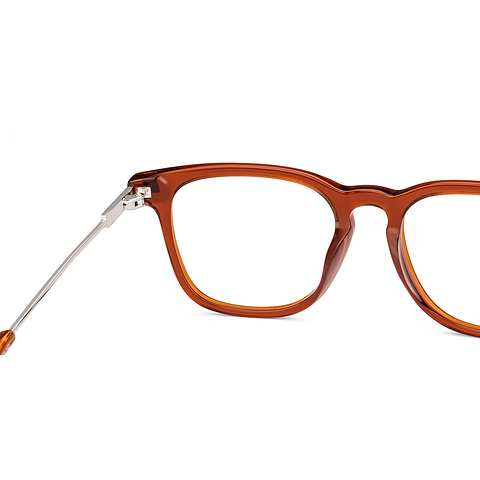 Lenskart Brown Transparent Full Rim Square right side