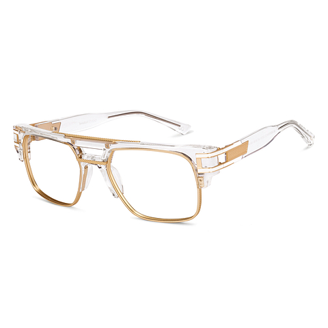 Lenskart STUDIO Crystal Transparent Full Rim Geometric right side