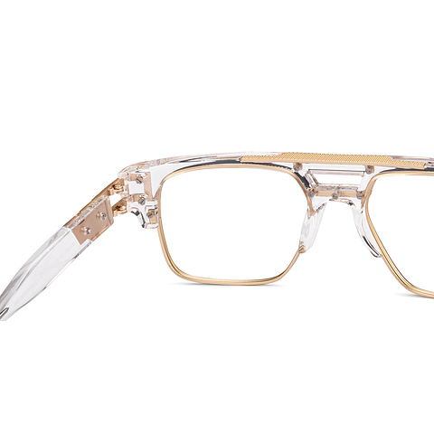 Lenskart STUDIO Crystal Transparent Full Rim Geometric right side
