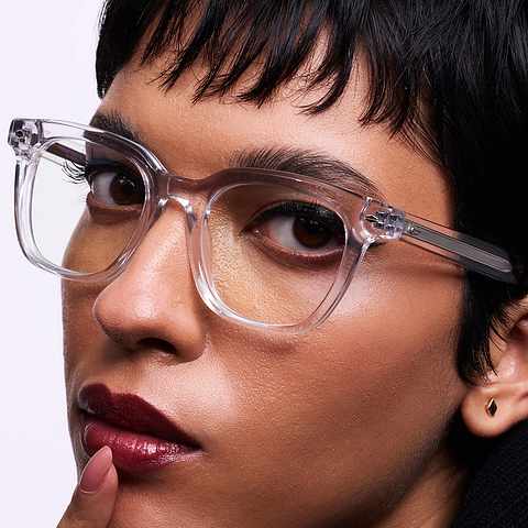 Lenskart Studio Online Crystal Transparent Full Rim Square left side Lenskart Studio Online Crystal Transparent Full Rim Square left side