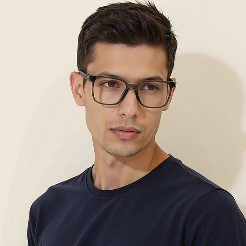 Lenskart Air CRYSTAL GREY Full Rim Square right side