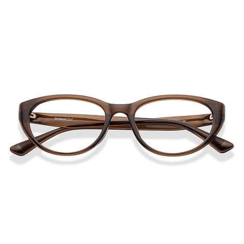 Lenskart Air Dark Brown Full Rim Cat Eye left side