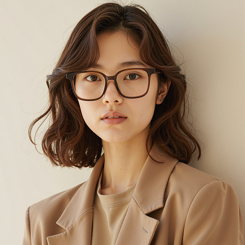 Lenskart Dark Brown Full Rim Square left side