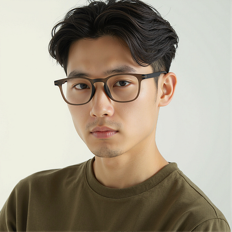 Lenskart Hustlr Dark Brown Full Rim Square right side