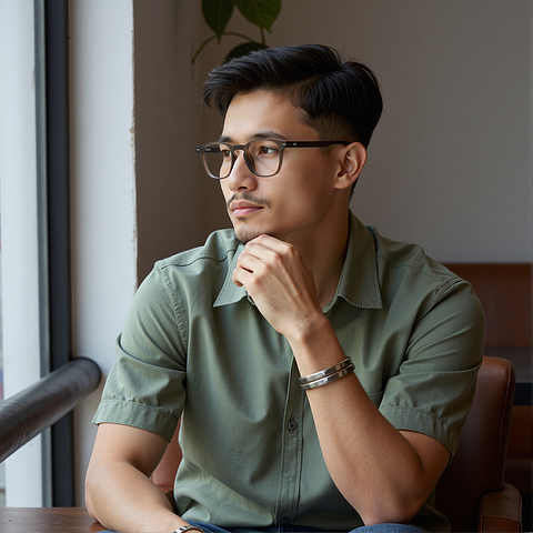 Lenskart Hustlr Dark Brown Full Rim Square left side