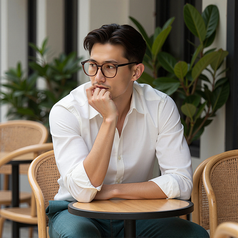 Lenskart Dark Brown Full Rim Square left side