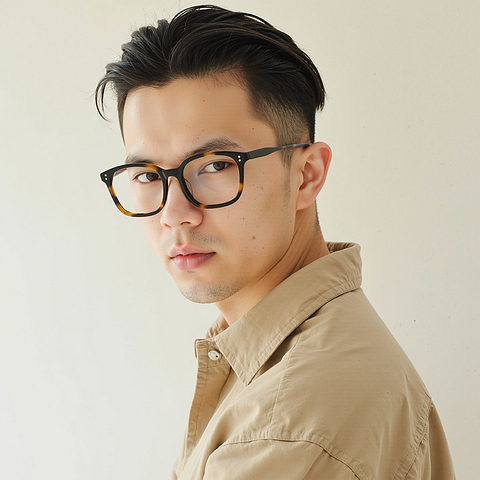 Lenskart Dark Brown Full Rim Square left side