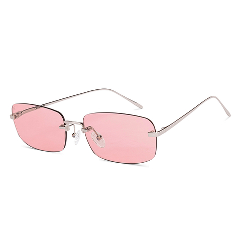 Lenskart Silver Rimless Rectangle right side