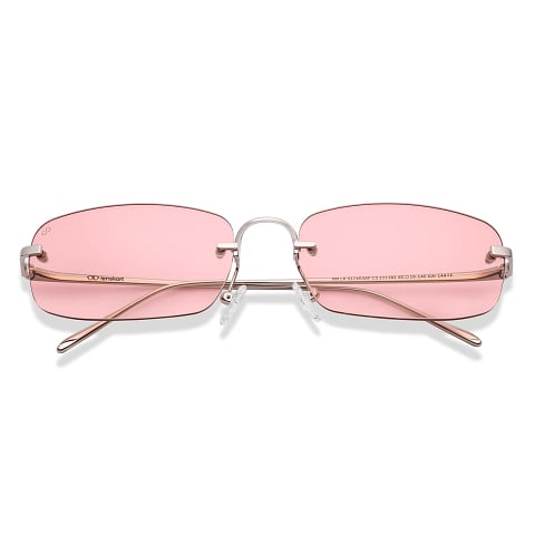 Lenskart Silver Rimless Rectangle left side