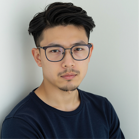 Lenskart Dark Gray Full Rim Square left side