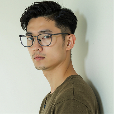 Lenskart Dark Gray Full Rim Square right side