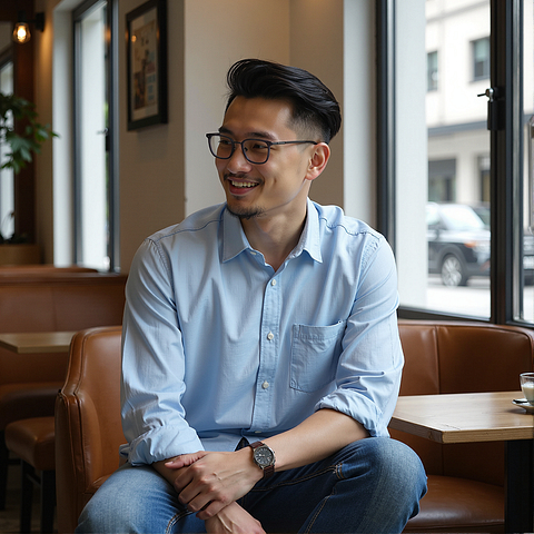 Lenskart Dark Gray Full Rim Square left side