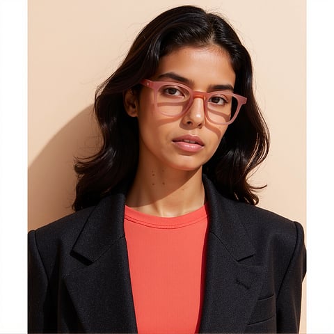 Lenskart Hustlr Dusky Mauve Full Rim Square right side