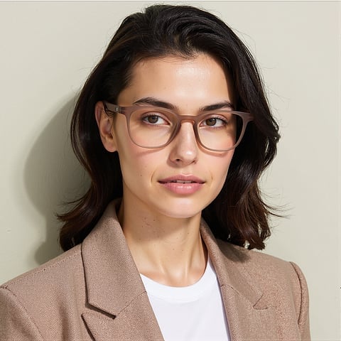 Lenskart Hustlr Dusty Rose Full Rim Square left side