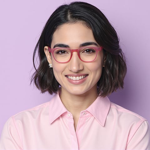 Lenskart Hustlr Online Flamingo Full Rim Square left side