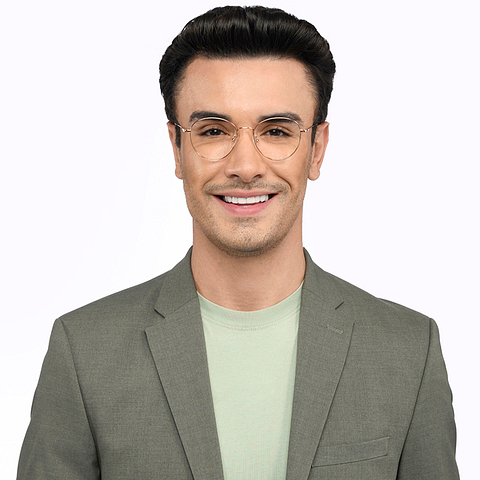 Lenskart Gold Full Rim Cat Eye left side