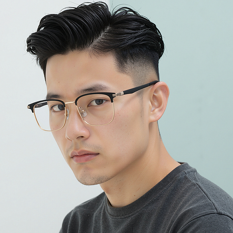 Lenskart Gold Full Rim Square left side