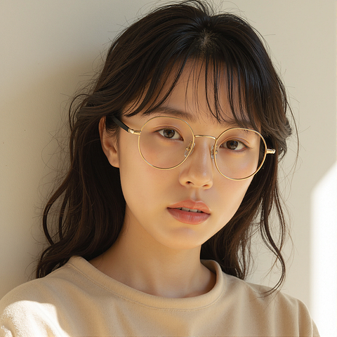 Lenskart Gold Full Rim Round right side