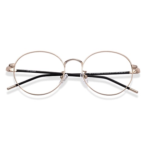 Lenskart Gold Full Rim Round left side