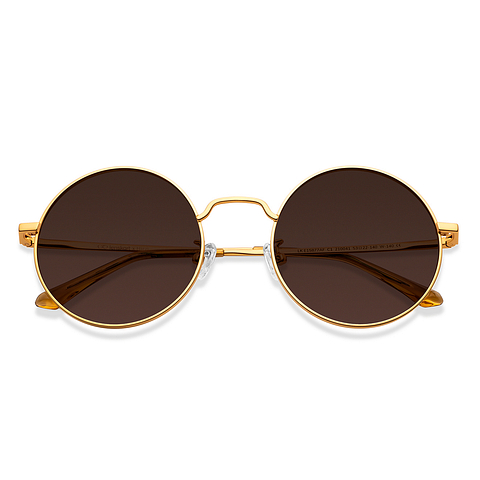 Lenskart Gold Full Rim Round left side