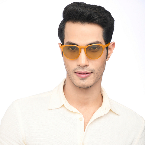 Vincent Chase Online Light Brown Full Rim Round left side