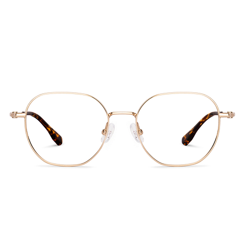 Lenskart Gold Full Rim Geometric right side