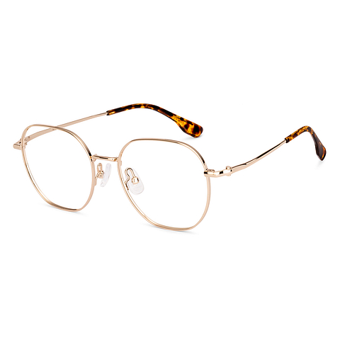 Lenskart Gold Full Rim Geometric right side