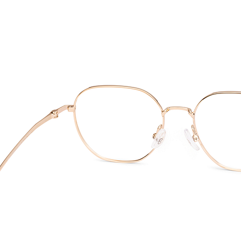 Lenskart Gold Full Rim Geometric right side